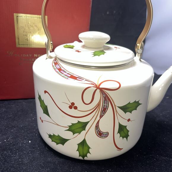 LENOX HOLIDAY NOUVEAU TEA KETTLE / METAL KETTLE - Picture 5 of 6